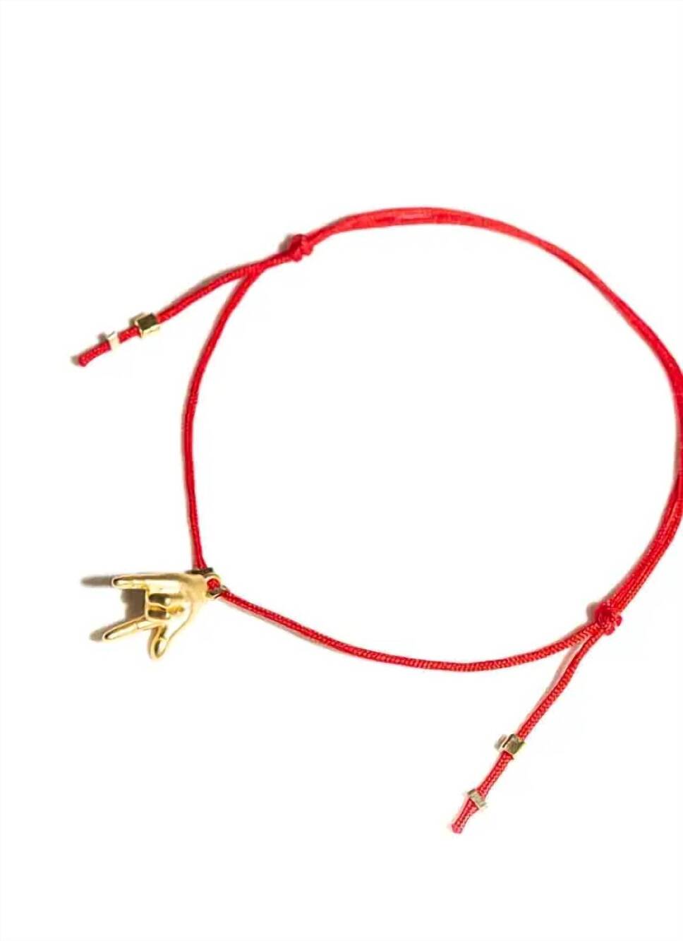 NEW SUNDAY FOREVER women's i love you hand bracelet in red